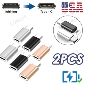 Adattatore convertitore iPhone 8pin porta femmina a maschio USB-C tipo C caricatore sincronizzazione dati - Foto 1 di 15