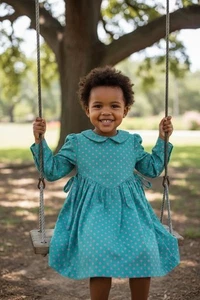 OshKosh Bgosh Girls Polka Dot Dress Size 4T - Picture 1 of 11