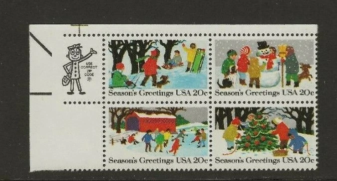 Scott #2030a Zip Block  Fine/Very Fine MNH Cat. Value $2.40          #254 - Image 1 of 1