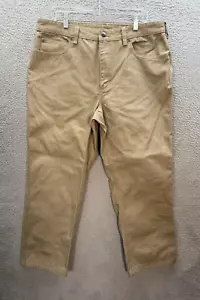 Duluth Trading Co Pants Mens 38x30 Tan Canvas Heavyweight Fire Hose Chore Barn - Picture 1 of 10