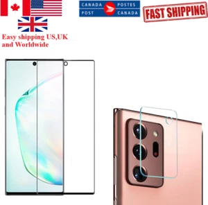 BACK CAMERA / 3D TEMPERED GLASS SCREEN PROTECTOR FOR SAMSUNG NOTE 20 10 9 ULTRA - Photo 1 sur 8