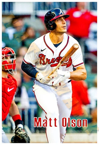 BRAVES FIRST BASEMAN MATT OLSON 13”x19" 2023 PHOTO POSTER Cover