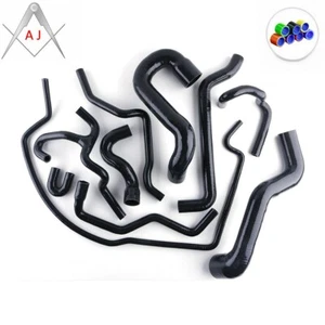 Black For SAAB 9-5 95 2.0T 2002-2007 Turbo Silicone Coolant Radiator Hoses Kit - Picture 1 of 3
