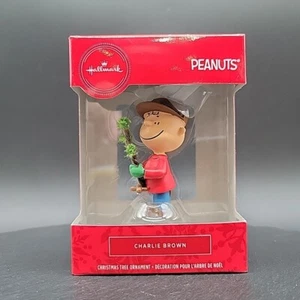Charlie Brown w/ Tree Hallmark Ornament Christmas Peanuts Gang 2019 Xmas Snoopy - Picture 1 of 8