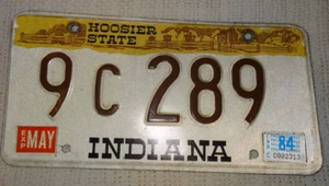 1984 Indiana License Plate “Hoosier State” Cass County - Picture 1 of 1