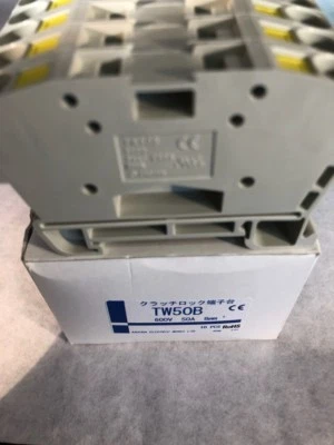 KASUGA ELECTRIC WORKS TERMINAL BLOCK TW50B 600V 50A 8MM 10PCS NEW IN BOX - Image 1 of 4