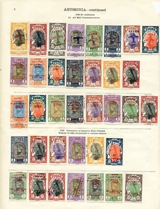 ABYSSINIA - before 1936 collection on 5 album pages - Picture 1 of 5