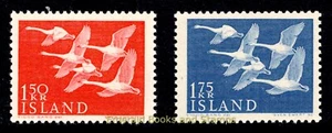EBS Iceland 1956 - NORDEN - Whooper Swans - Michel 312-313 MNH** - Picture 1 of 3