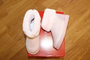 NEW GIRLS GUESS SZ 1 BOOTS PINK BLING RHINESTONES - Picture 1 of 6