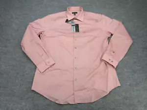 Alfani Shirt Mens Extra Large Red Long Sleeve Button Up Casual Adult XL new Tags - Picture 1 of 21