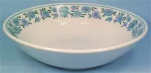 Claridge Mystic Dessert Bowl Ironstone Blue Purple Flowers Japan - Picture 1 of 4