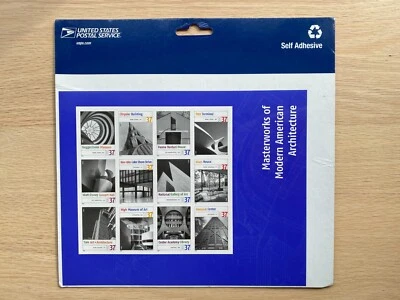 Masterworks of Modern American Architecture Stamps Mint Cardboard Vintage 2005 - Image 1 of 4