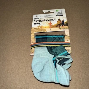 Smartwool Run Targeted Cushion Stripe Women's Low Ankle Socks Striped Tl Medium - Picture 1 of 4