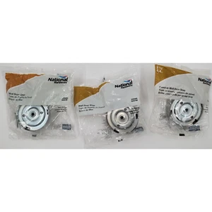 3 National Hardware 2-1/2" Satin Chrome Wall Protector Door Stops N236-002 - Picture 1 of 6