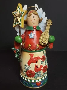 9" Christmas Angel Ornament Figurine With Cardinals Vilin Wand 3266C - Picture 1 of 11