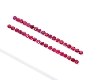 2.50 mm Natural Ruby Round Cut 2.71 CTS Lot 38 Pcs Calibrated Loose Gemstones - Picture 1 of 7