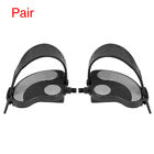 Pair Bicycle Pedals 1/2'' Spindle Platform Non Slip Black Gray w Belts Strap 