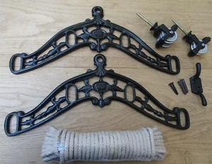 Creel Kleidung Belüftertrockner Küchentrockner Wäscherei Deckentrockner alt viktorianisches Kit - Bild 1 von 2