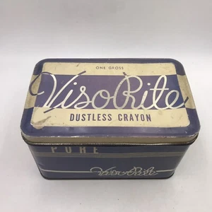 Viso Rite Staubfreie Buntstifte Dose Vintage AntiSeptische Buntstifte sehr selten Iowa - Bild 1 von 11
