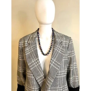 Vintage Chinese Cloisonné Navy Blue Necklace and Earring Set - Picture 1 of 11