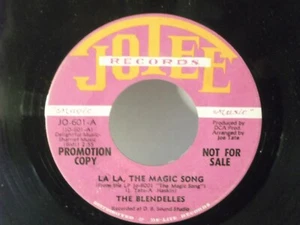 The Blendelles,Jotee 601,"La La, The Magic Song",US,7"45,PROMO,1961 deep soul,M - Picture 1 of 2