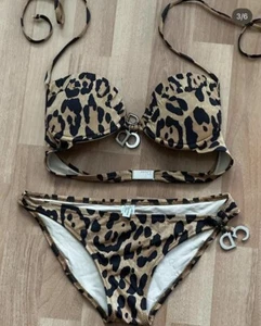 Damen Christian Dior Bikini Badeanzug Badeanzug Logo CD Leopard Galliano US 4 - Bild 1 von 7