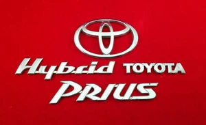 03 Toyota Prius Hybrid Trunk Emblem Badge Set Complete OEM - Picture 1 of 6