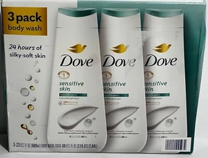 Dove Deep Moisture Sensitive Skin Body Wash 3 Pack 23 FL Oz each new. #E13 - Picture 1 of 5