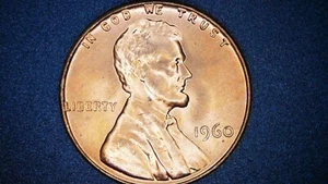 1960-P Lincoln Memorial Cent **Exquisite Red Cartwheel Glare** ZC0165 - Picture 1 of 2