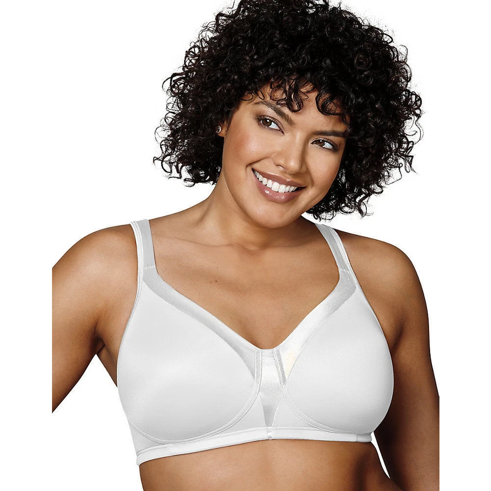 Playtex 4803 18 Hour Sensationally Sleek Wirefree Bra Size 44DD White