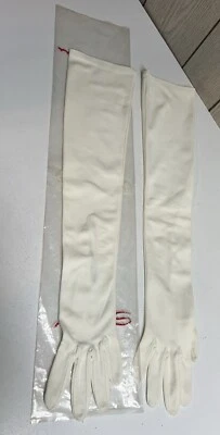Vintage Miss Aris The Formal Glove White Ladies Long  Size 7 Some S-T-R-E-T-C-H - Image 1 of 4