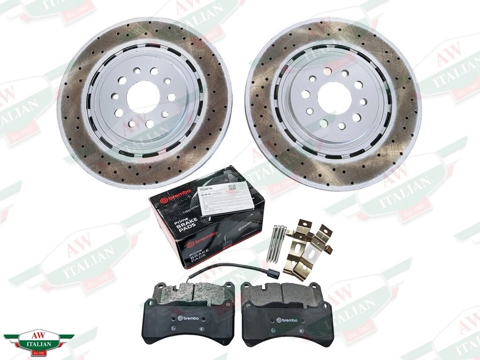 Maserati Ghibli Quattroporte Front Brake Pads & Rotors 670030935 awitalian.com - Image 1 of 1