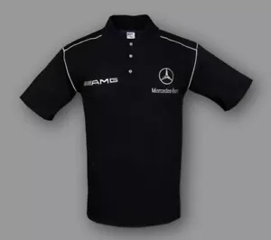 Mens Mercedes-Benz AMG Racing Polo Shirt T-Shirt Apparel Embroidered - Picture 1 of 3