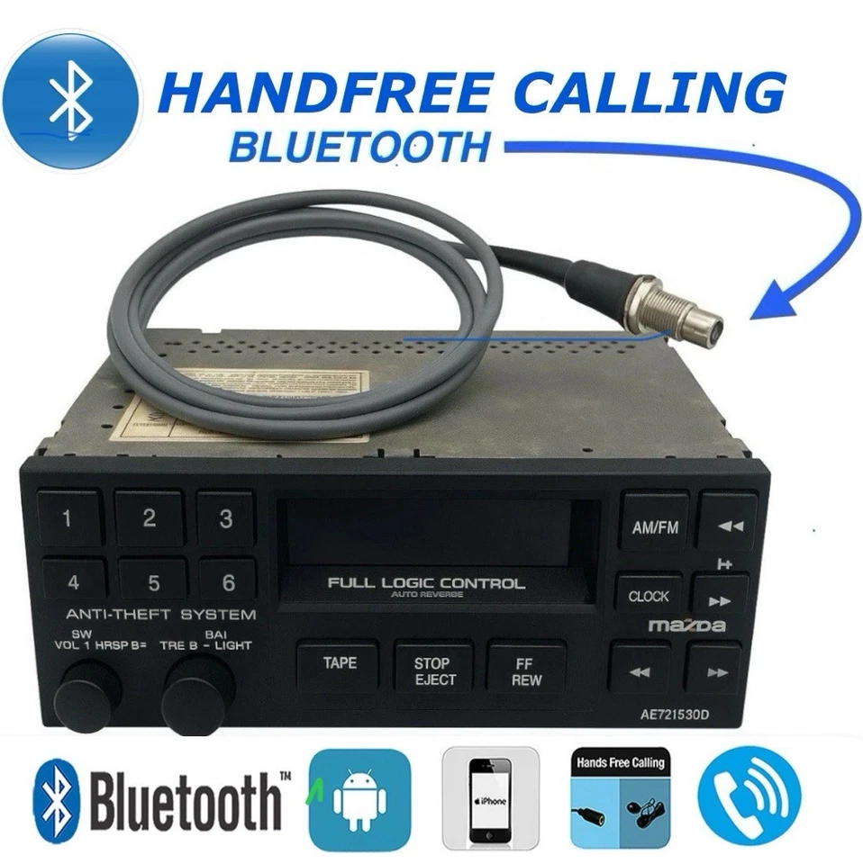 ✅91-95 Mazda Miata MX-5 NA Panasonic 1267 Bluetooth Handsfree call oem radio - Image 1 of 4
