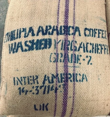 VILAR IMPORTS Ethiopia Yirgacheffe Arabica Grade 2 Green Coffee Beans - 5 Lb Bag