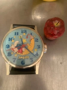 Vintage 1984 Schlumpf Wanduhr - Ex n5 - Bild 1 von 3