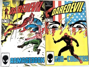 DAREDEVIL NUMBER'S 232-233. 1ST SERIES. 2 ISSUE LOT KEY 1ST NUKE. FRANK MILLER - Picture 1 of 11
