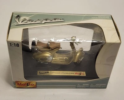 Maisto Vespa Hoffmann Konigin 1954 1:18 Diecast Scooter Bike Vehicle 2006 New - Image 1 of 4