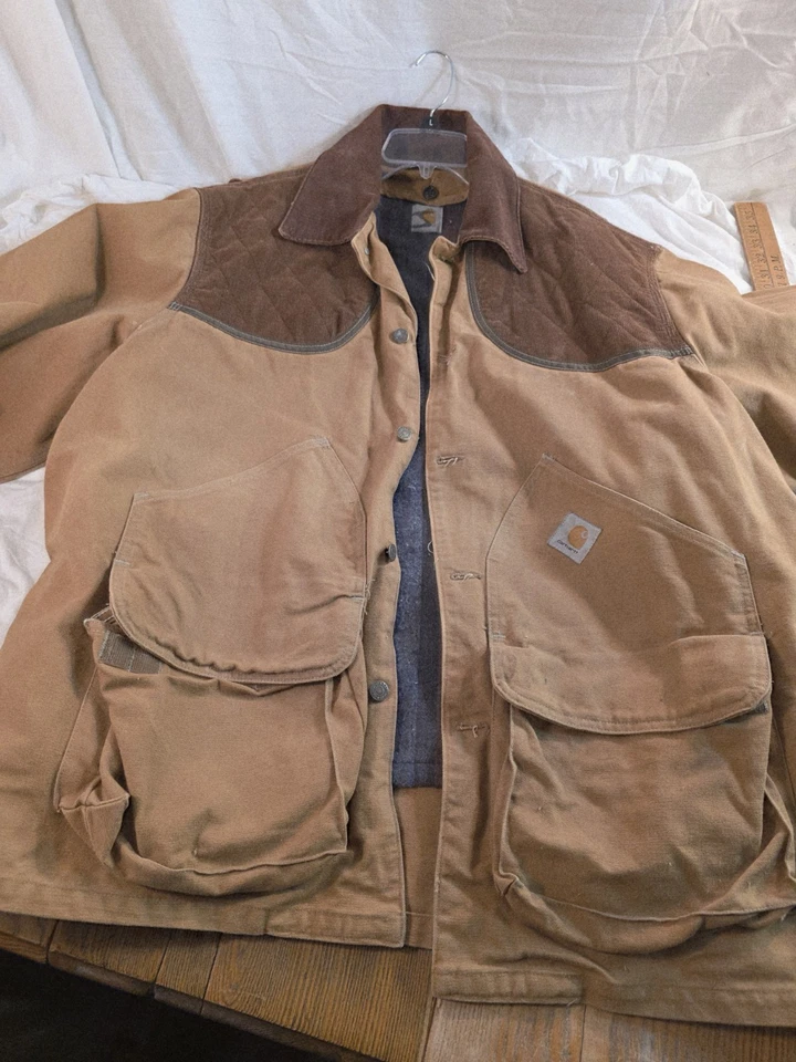 Abrigo de Caza Forrado con Manta Carhartt Años 90 De Colección con Bolsa de Juego Extraíble Talla XL CB906 Foto 1 de 4