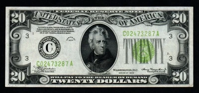 1934 $20 FILADÉLFIA Linda Nota da Reserva Federal da UA! - Imagem 1 de 2