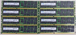 Lot of 8x Samsung 16GB DDR3 ECC Reg RAM M393B2G70BH0-CK0 PC3L-10600R - Picture 1 of 3