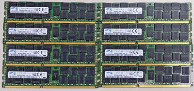 Lot of 8x Samsung 16GB DDR3 ECC Reg RAM M393B2G70BH0-CK0 PC3L-10600R - Image 1 of 3