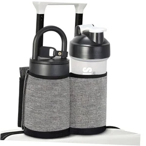 Luggage Cup Holder for Suitcases Free Hands, Travel Accessories, Light Gray - Picture 1 of 8