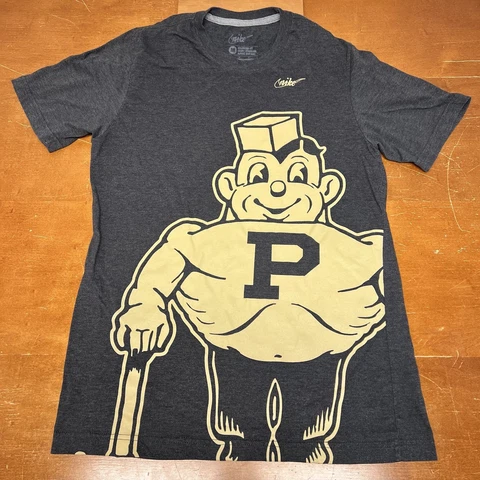 Purdue Boilermakers Shirt Mens Medium Gray Nike Short Sleeve Cover
