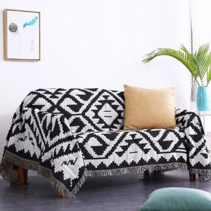 Bohemian Blanket for Sofa Bed Cover Throw Blanket With Tassel Slipcover Decor - Picture 1 of 43