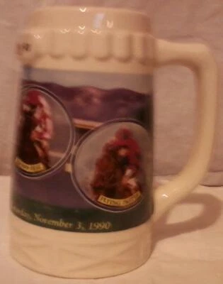 Piedra de cerveza decorativa Oak Tree Horse Racing 1990 inaugural Running California  Foto 1 de 4