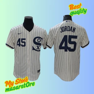 Men's Chicago White Sox #45 Michael Jordan Cream/White Cool Base Stitched Jersey - Picture 1 of 6