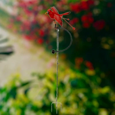 New Item L@@K Garden Rocking Cardinal outdoor decor ornament - Image 1 of 4