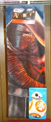 Disney Star Wars 2 peças conjunto de banho toalha pano de lavar sabre de luz, BB8, Kylo Ren - Imagem 1 de 3