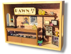 Handmade Dollhouse Inspired Pawn Shop Realistic Diorama - Mini Display Store - Picture 1 of 6